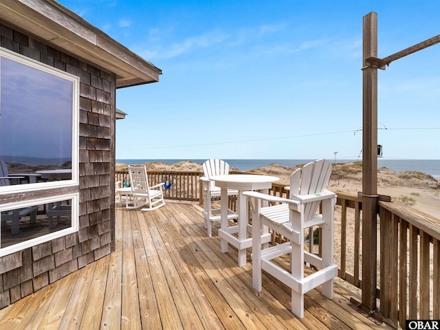 1672 Sandfiddler Rd Lot # 1 & 3, Corolla, NC 27927 - wooden terrace featuring a water view