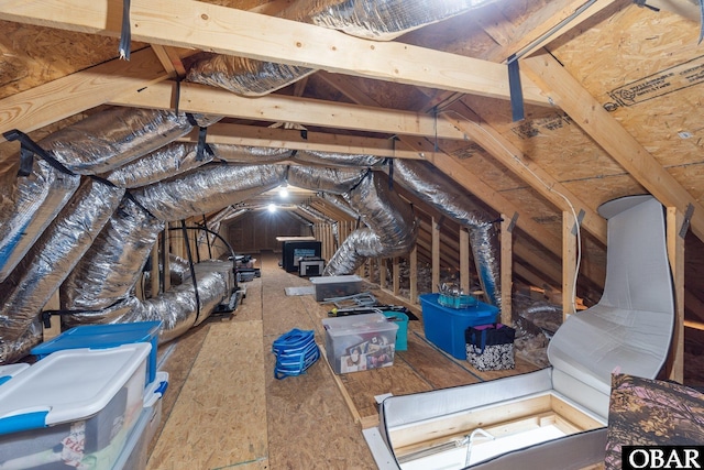 view of attic