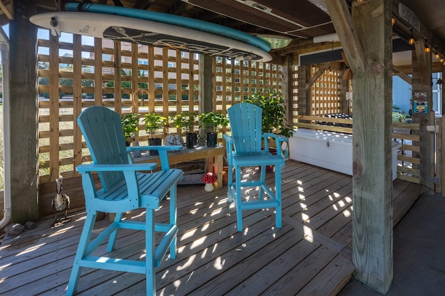 view of wooden terrace