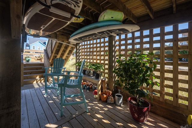 view of wooden deck