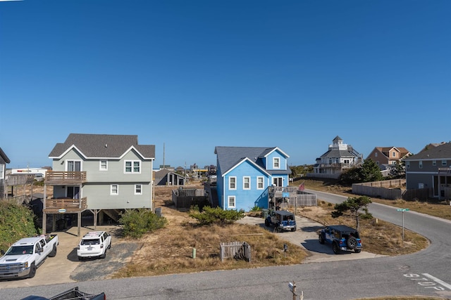 view of front facade with a residential view