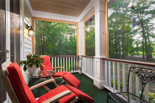 balcony with a porch