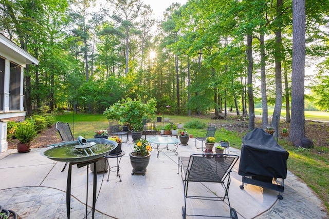 view of patio / terrace featuring grilling area