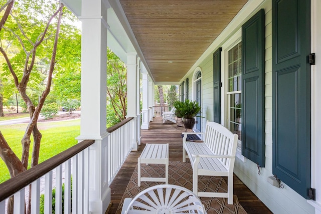 view of patio / terrace featuring covered porch