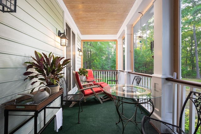 balcony with a porch