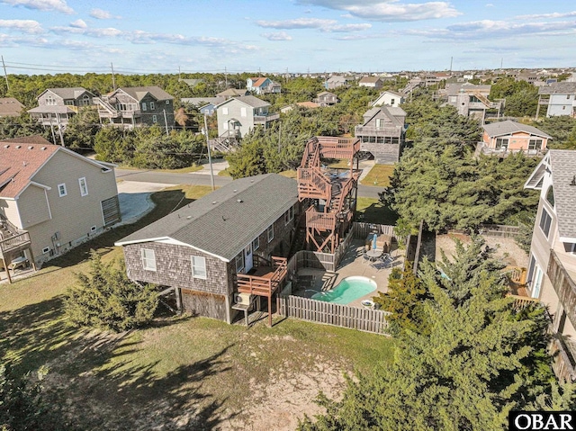 drone / aerial view featuring a residential view