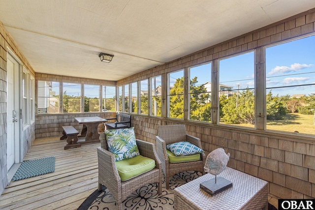 view of sunroom / solarium