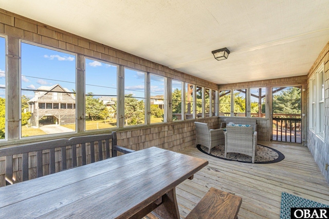 view of sunroom