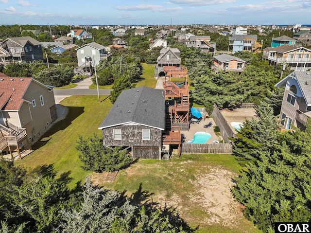 drone / aerial view featuring a residential view