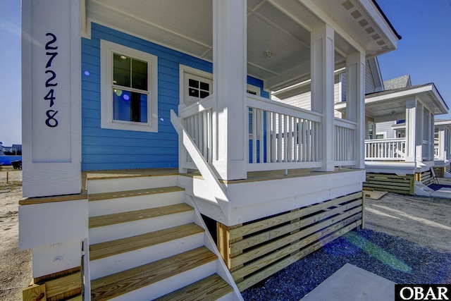 27248 Sand St Lot # 6, Salvo, NC 27972 - property entrance featuring covered porch