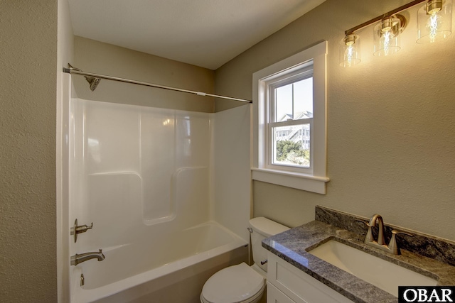27248 Sand St Lot # 6, Salvo, NC 27972 - bathroom with shower / bathtub combination, vanity, and a textured wall