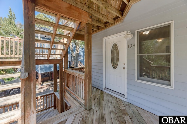 view of doorway to property