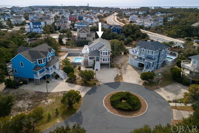 drone / aerial view with a residential view