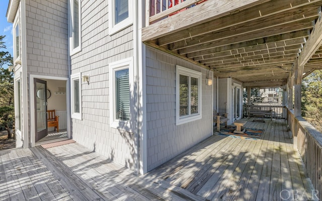 view of wooden deck