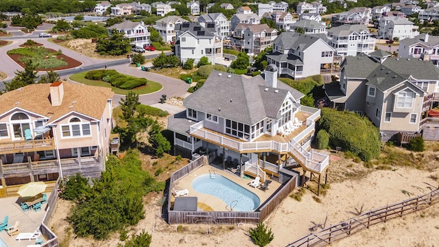 bird's eye view featuring a residential view