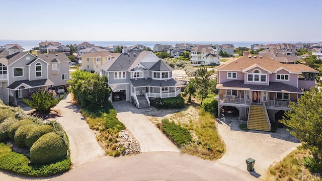 aerial view with a residential view