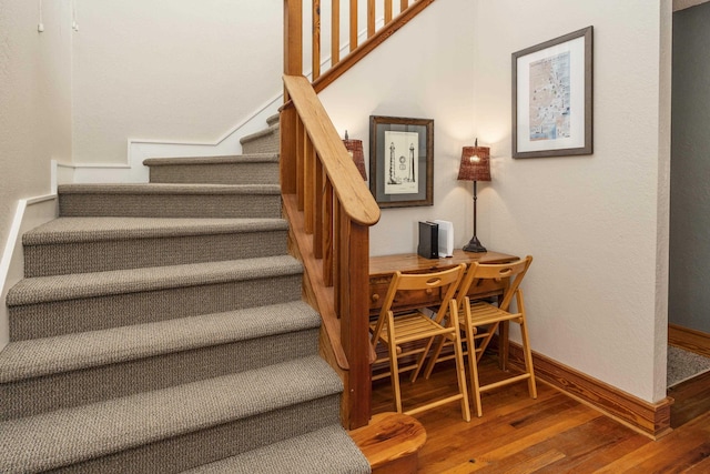 1229 Ocean Hill Ct Lot 120, Corolla, NC 27927 - staircase featuring wood finished floors and baseboards
