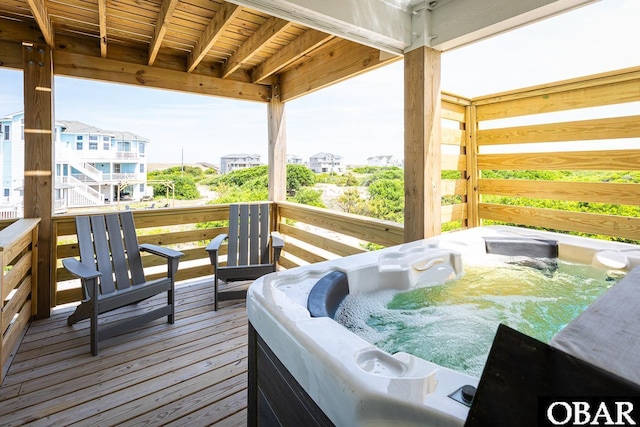 2267 Sandpiper Rd Lot 29, Corolla, NC 27927 - wooden deck with a hot tub