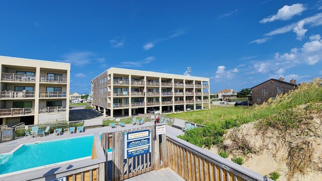 exterior space with a community pool