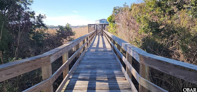 view of dock area