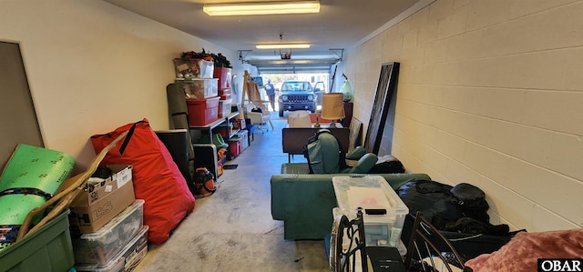 storage area featuring a garage