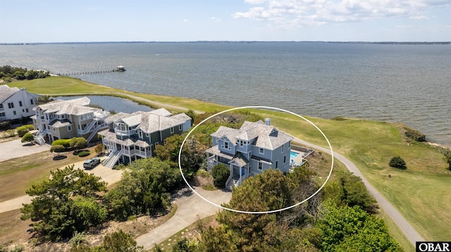 5006 S Links Dr Lot 6, Nags Head, NC 27959 - aerial view featuring a water view