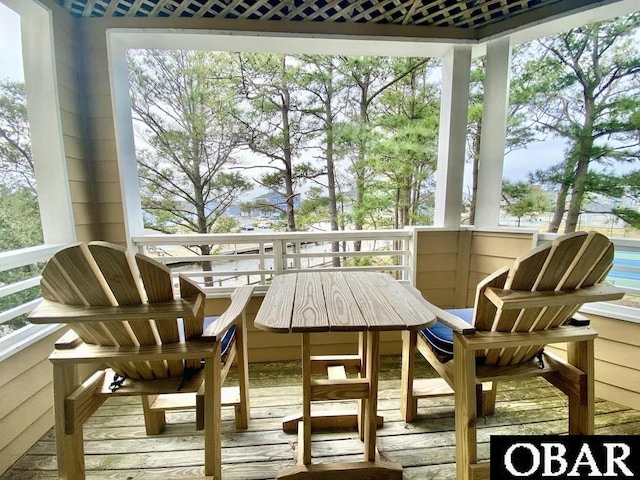 sunroom / solarium featuring a healthy amount of sunlight