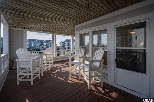 deck featuring a residential view