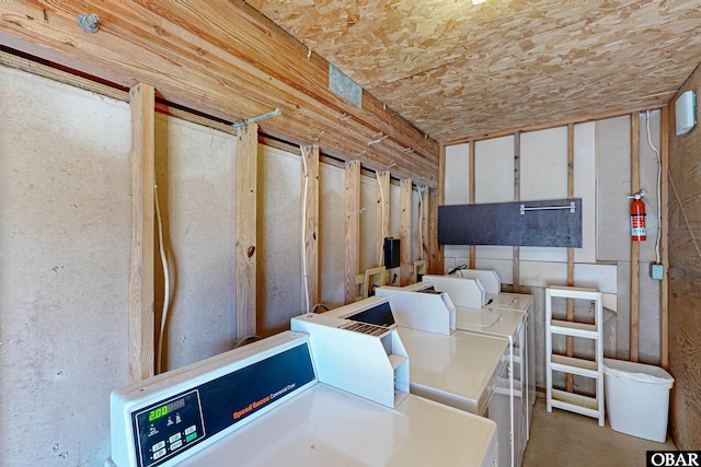 interior space with independent washer and dryer
