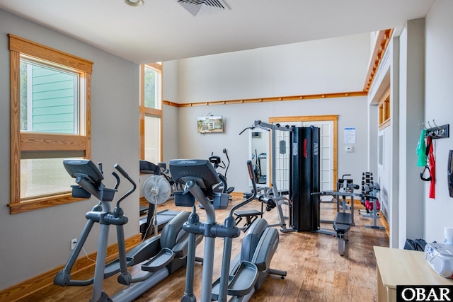 1700 Paget Rd Unit C 3, Kill Devil Hills, NC 27948 - workout area with wood finished floors