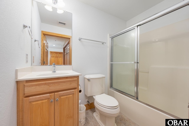 1700 Paget Rd Unit C 3, Kill Devil Hills, NC 27948 - full bath with vanity, toilet, enclosed tub / shower combo, and tile patterned floors