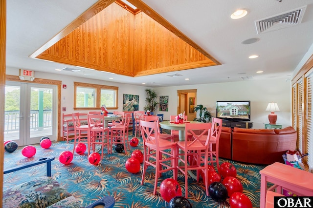 1700 Paget Rd Unit C 3, Kill Devil Hills, NC 27948 - dining area with recessed lighting and french doors