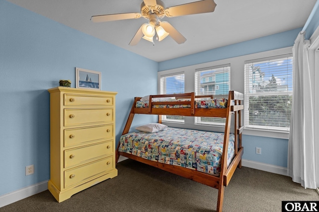 24205 Caribbean Ct Lot 8, Rodanthe, NC 27968 - bedroom featuring carpet flooring, baseboards, and a ceiling fan