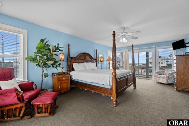 24205 Caribbean Ct Lot 8, Rodanthe, NC 27968 - bedroom featuring carpet flooring, access to outside, and a ceiling fan