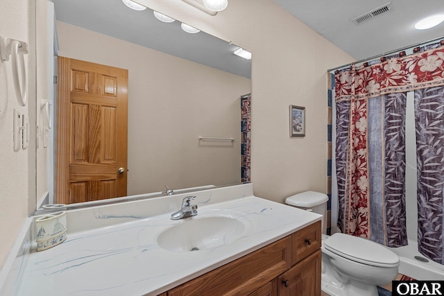 24205 Caribbean Ct Lot 8, Rodanthe, NC 27968 - bathroom featuring toilet, a shower with shower curtain, and vanity