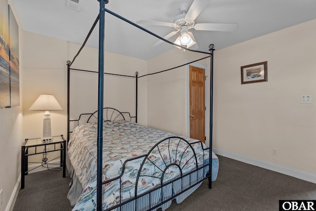 24205 Caribbean Ct Lot 8, Rodanthe, NC 27968 - carpeted bedroom with baseboards and ceiling fan