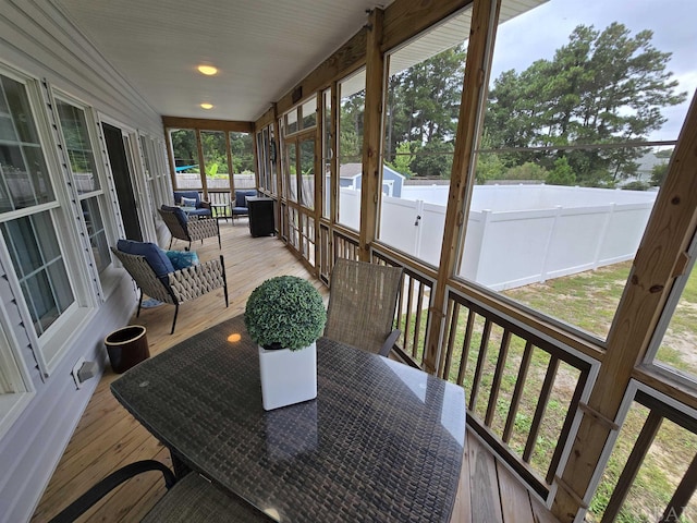 view of sunroom / solarium