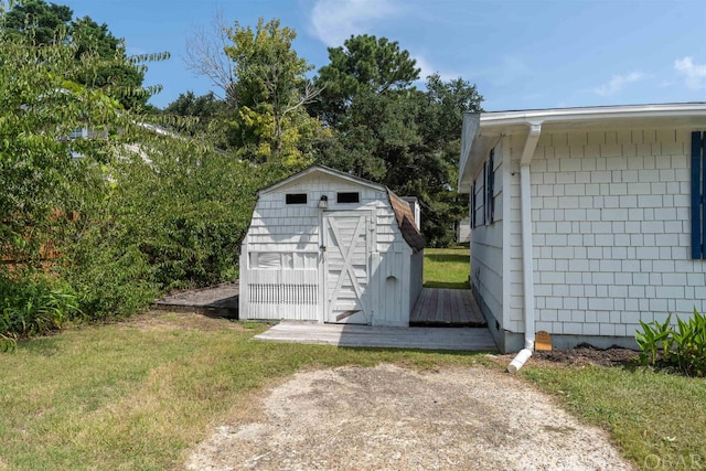 view of shed