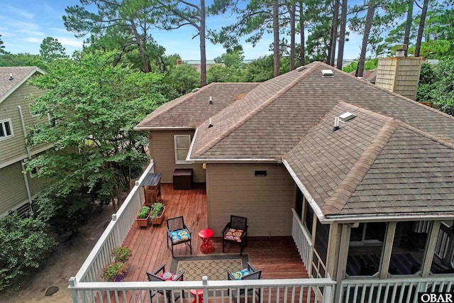 1127 Brumsey Ct Lot 324, Corolla, NC 27927 - back of house featuring a shingled roof and a deck
