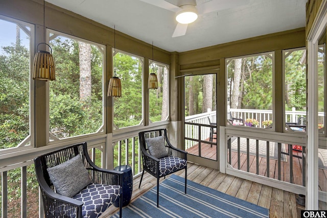1127 Brumsey Ct Lot 324, Corolla, NC 27927 - sunroom / solarium featuring ceiling fan