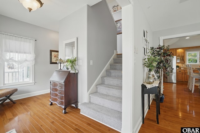 109 Cooper Landing Dr Lot 7, Aydlett, NC 27916 - staircase with wood finished floors and baseboards