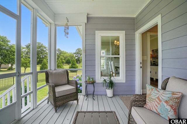 109 Cooper Landing Dr Lot 7, Aydlett, NC 27916 - sunroom / solarium with a chandelier