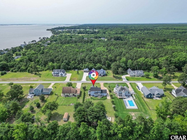 109 Cooper Landing Dr Lot 7, Aydlett, NC 27916 - aerial view of property's location with a heavily wooded area and a large body of water