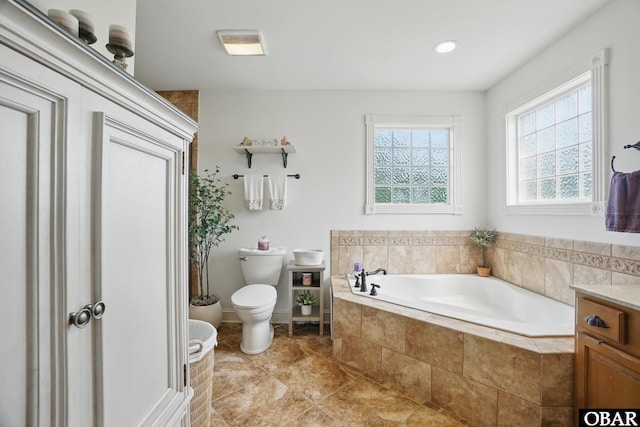 109 Cooper Landing Dr Lot 7, Aydlett, NC 27916 - full bathroom featuring a bath, toilet, vanity, and tile patterned floors