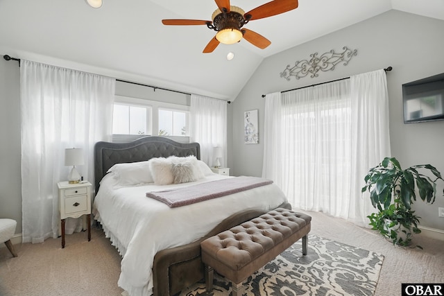 109 Cooper Landing Dr Lot 7, Aydlett, NC 27916 - bedroom featuring lofted ceiling, light carpet, and ceiling fan