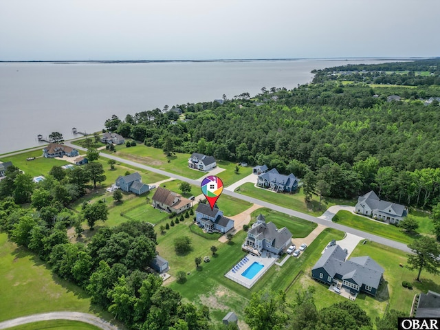 109 Cooper Landing Dr Lot 7, Aydlett, NC 27916 - aerial view of residential area with a large body of water and a forest