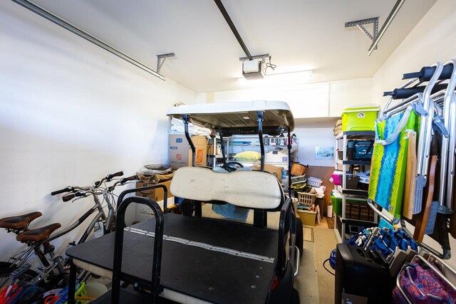 garage featuring a garage door opener