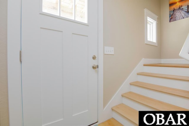 105D Colington Pointe Cir Unit 104-D, Kill Devil Hills, NC 27948 - entrance foyer with healthy amount of natural light and stairs