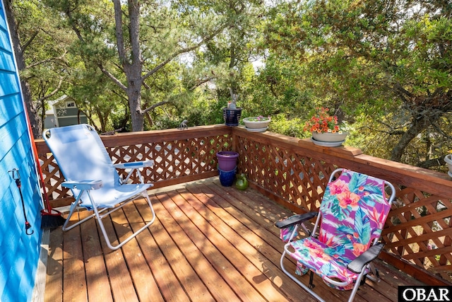 view of wooden deck