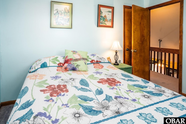 view of carpeted bedroom